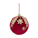 Glob decorativ Agnes, rosu/auriu, 17 cm - SIMONA'S CHRISTMAS