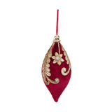 Glob decorativ Agnes, rosu/auriu, 17 cm - SIMONA'S CHRISTMAS
