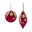 Glob decorativ Agnes, rosu/auriu, 17 cm - SIMONA'S CHRISTMAS