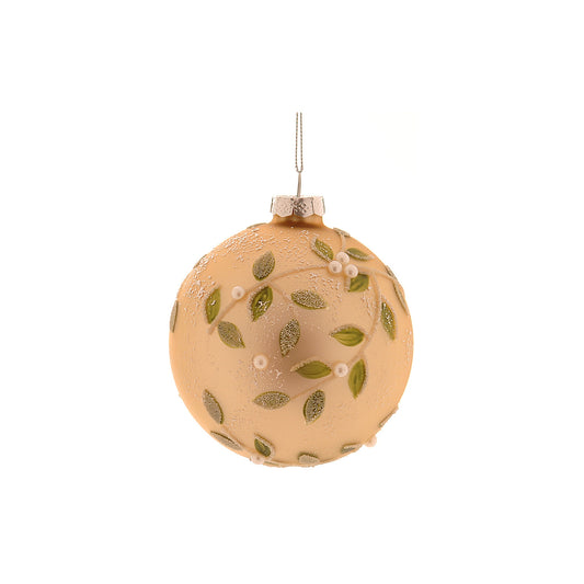 Glob decorativ Aiona, auriu/verde, 8 cm - SIMONA'S CHRISTMAS