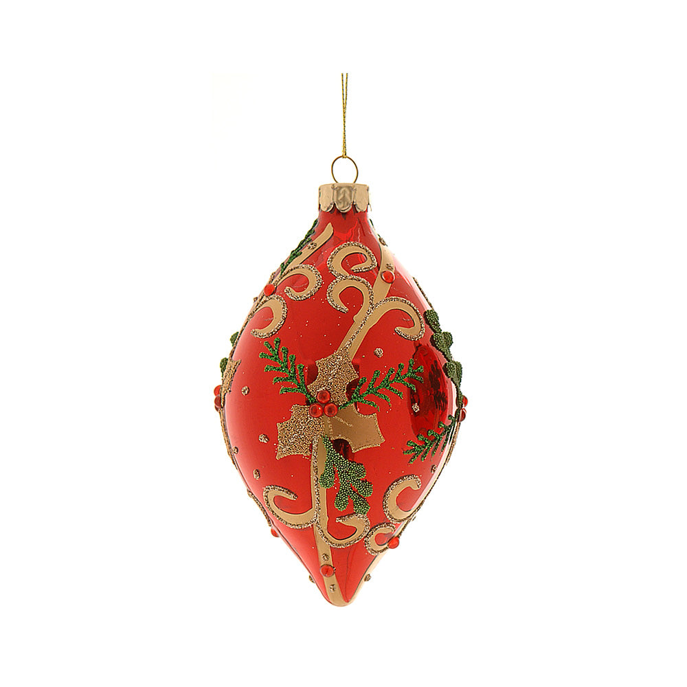 Glob decorativ Angus, rosu, 12 cm - SIMONA'S CHRISTMAS