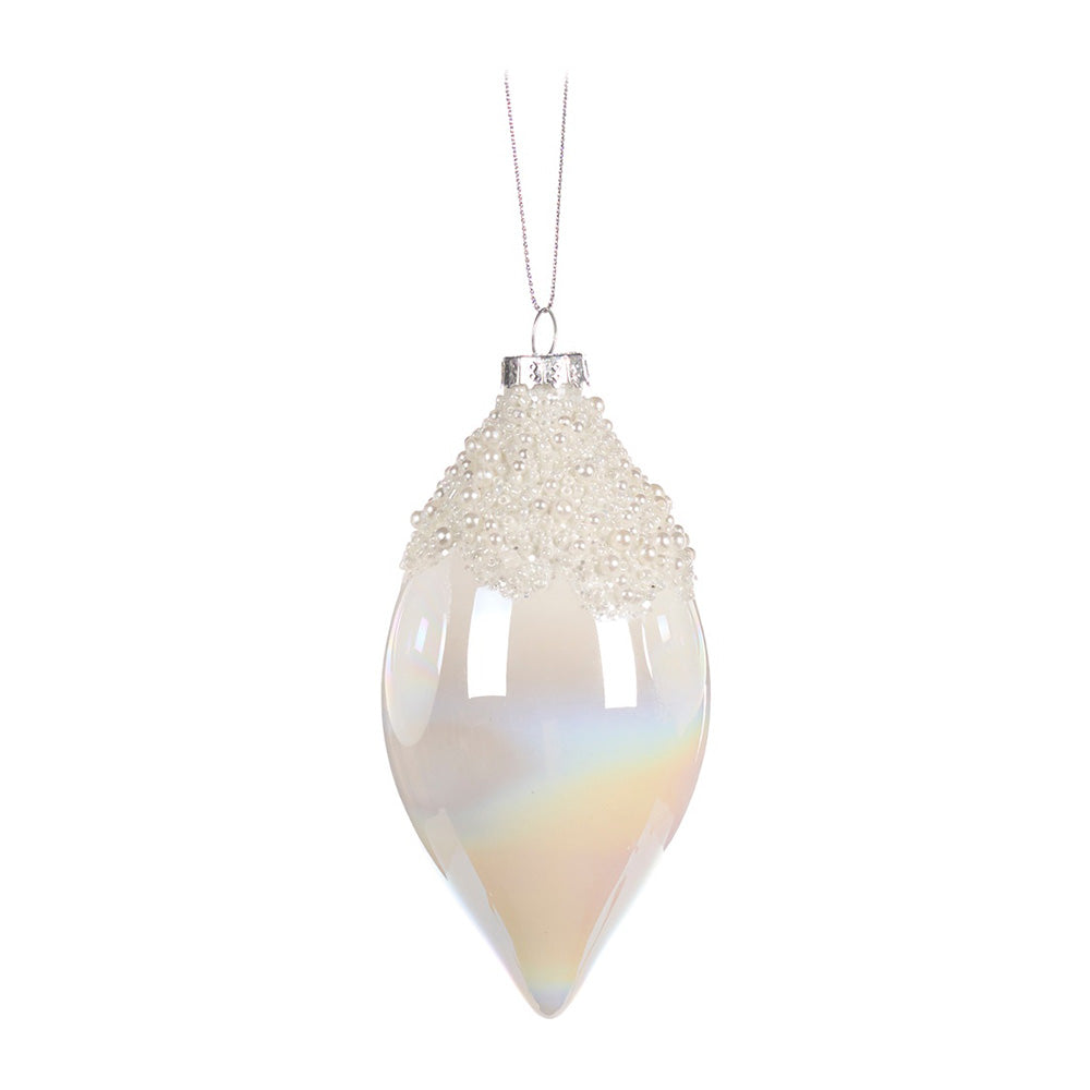 Glob decorativ Anila Pearl, alb, 8 cm - SIMONA'S CHRISTMAS