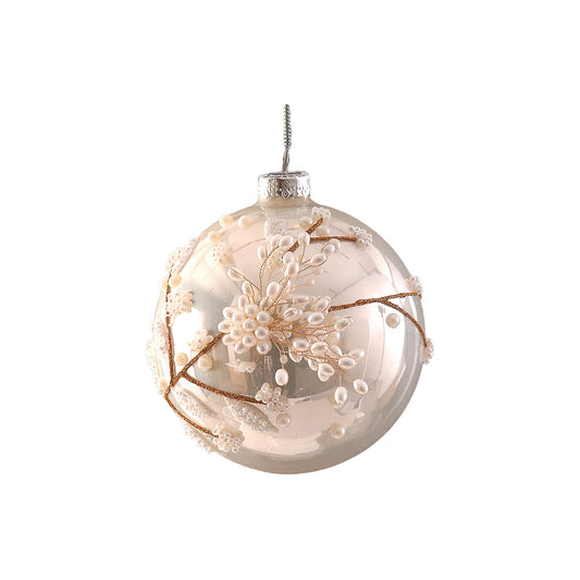 Glob decorativ Auria, sampanie, 12 cm - SIMONA'S CHRISTMAS