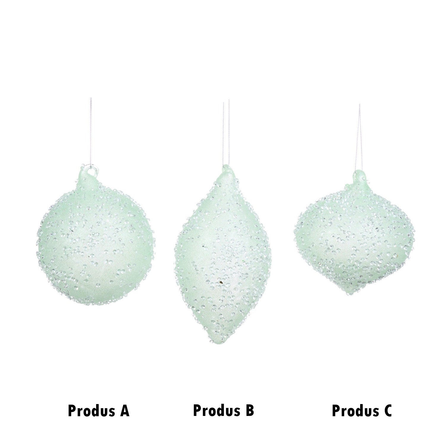 Glob decorativ Aynsley, menta, 10 cm - SIMONA'S CHRISTMAS