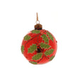 Glob decorativ Barabal, rosu/verde, 8 cm - SIMONA'S CHRISTMAS