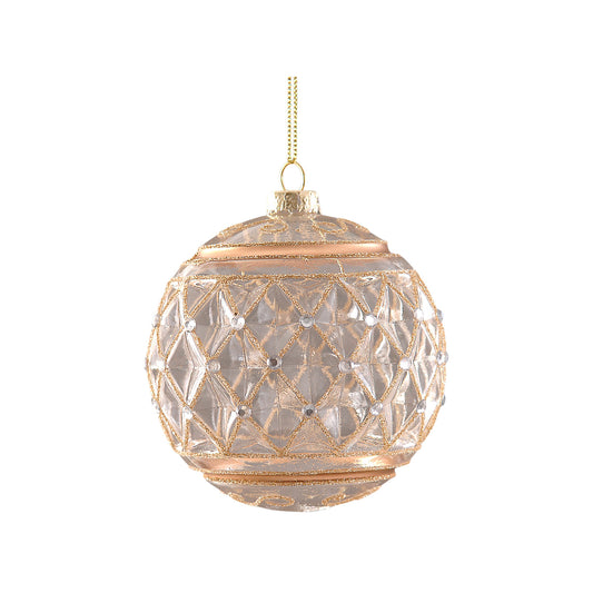 Glob decorativ Beathen, transparent/auriu, 10 cm - SIMONA'S CHRISTMAS