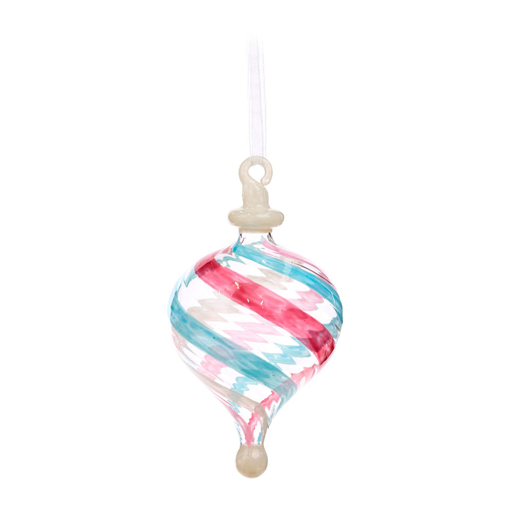 Glob decorativ Carnival, roz/bleu, 17 cm - SIMONA'S CHRISTMAS