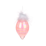 Glob decorativ Clara Plume, roz/alb, 8 cm - SIMONA'S CHRISTMAS