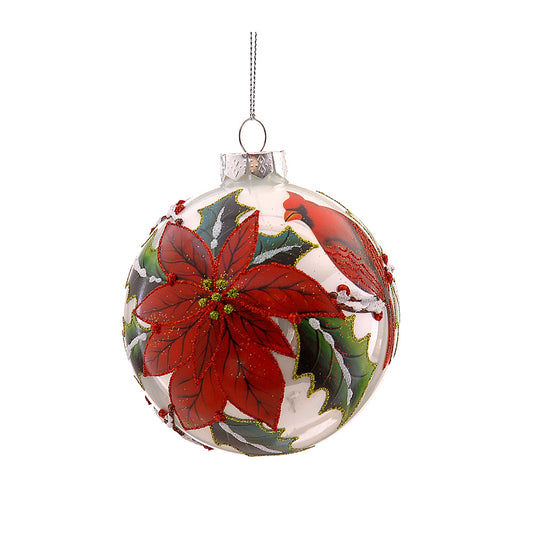 Glob decorativ Craciunita, rosu, 12 cm - SIMONA'S CHRISTMAS