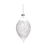 Glob decorativ Crush, alb/transparent, 10 cm - SIMONA'S CHRISTMAS