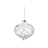 Glob decorativ Crush, alb/transparent, 10 cm - SIMONA'S CHRISTMAS