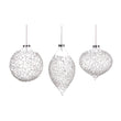Glob decorativ Crush, alb/transparent, 10 cm - SIMONA'S CHRISTMAS