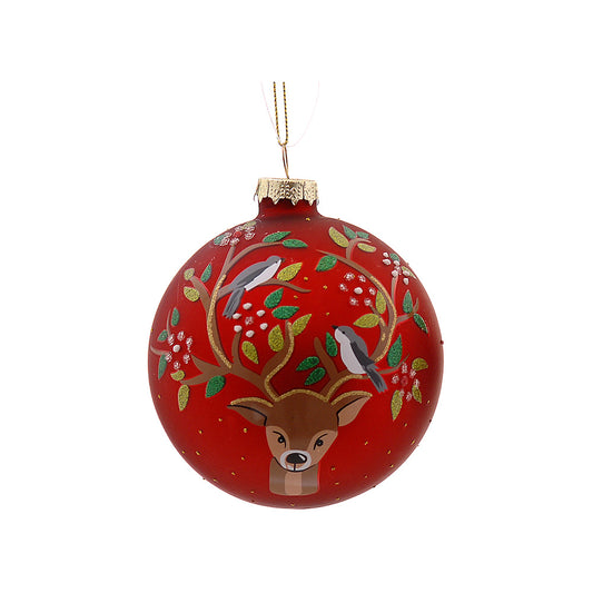 Glob decorativ Dascher, rosu, 8 cm - SIMONA'S CHRISTMAS