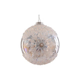 Glob decorativ Donella, transparent/alb, 12 cm - SIMONA'S CHRISTMAS