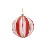 Glob decorativ Dungi, rosu/argintiu, 12 cm - SIMONA'S CHRISTMAS