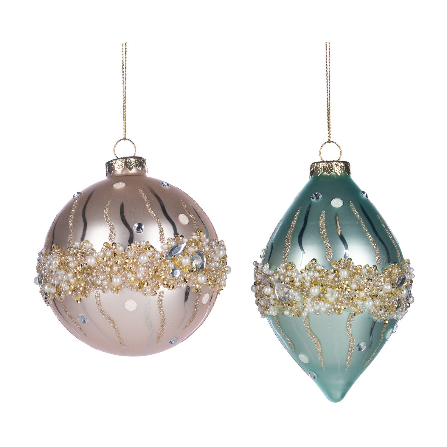 Glob decorativ Eilish, roz/bleu, 13 cm - SIMONA'S CHRISTMAS