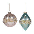 Glob decorativ Eilish, roz/bleu, 13 cm - SIMONA'S CHRISTMAS