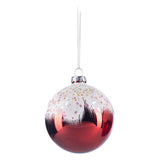 Glob decorativ Eldea, rosu/alb, 8 cm - SIMONA'S CHRISTMAS