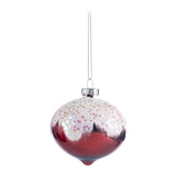 Glob decorativ Eldea, rosu/alb, 8 cm - SIMONA'S CHRISTMAS