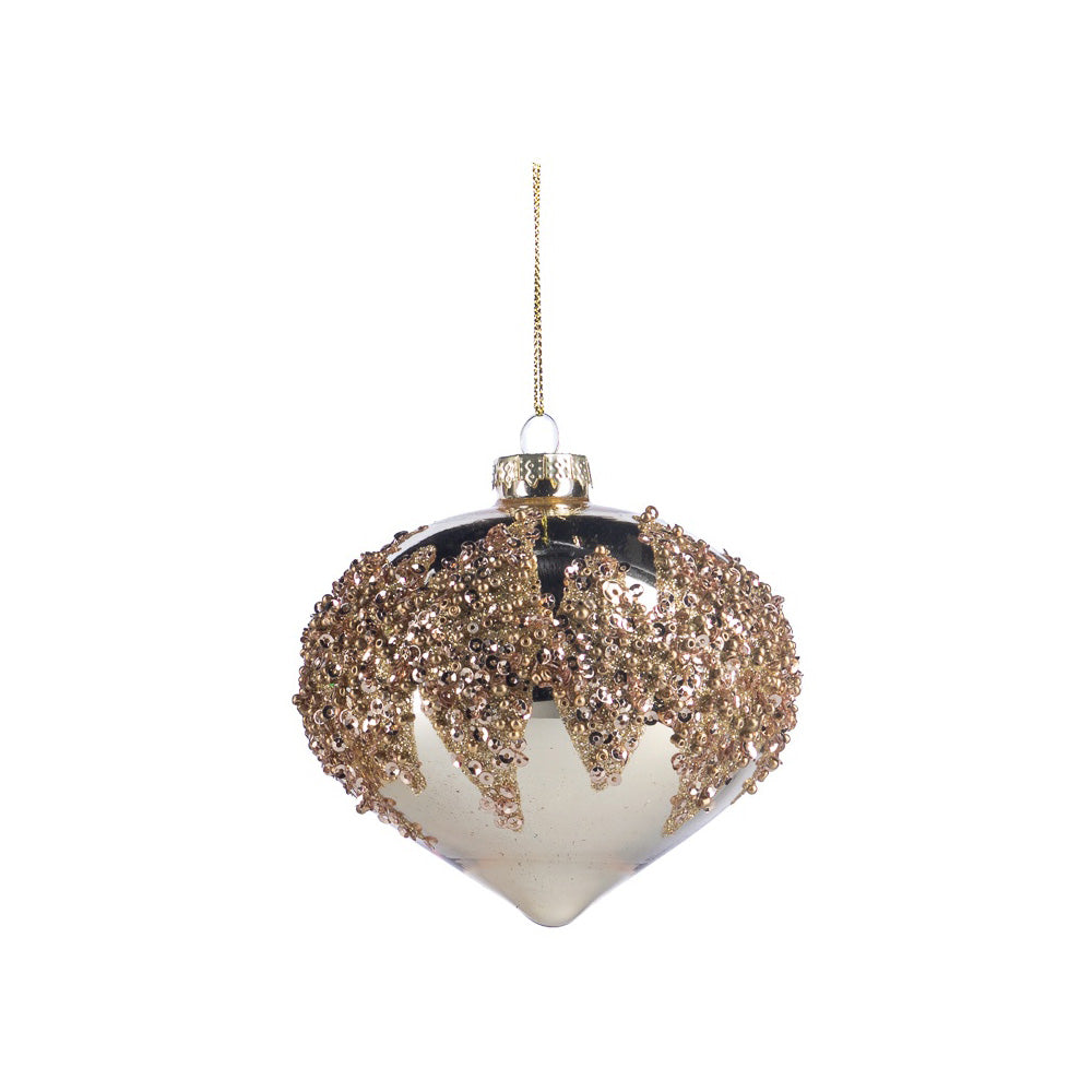 Glob decorativ Elmah, auriu, 10 cm - SIMONA'S CHRISTMAS