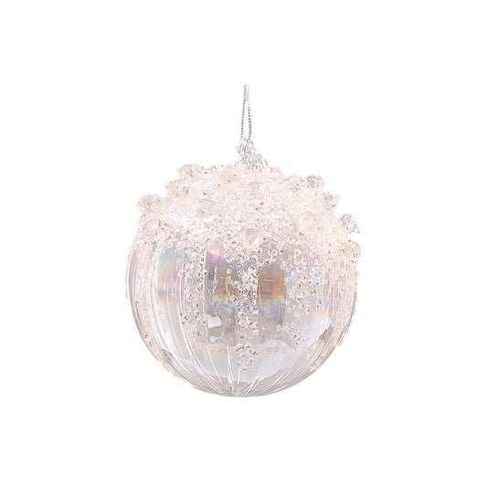 Glob decorativ Elspeth, alb, 10 cm - SIMONA'S CHRISTMAS