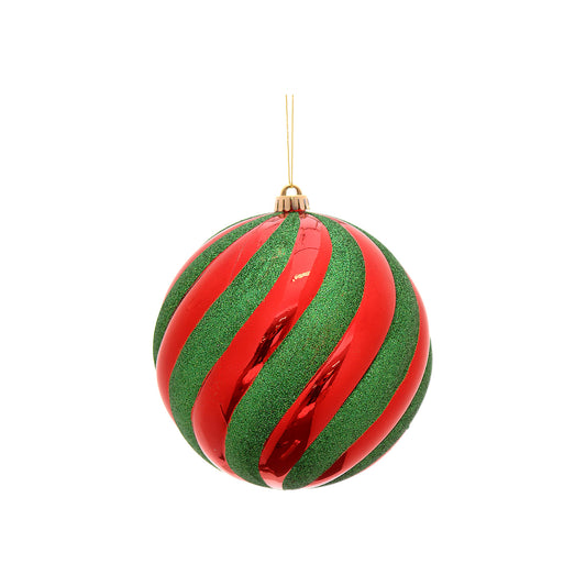 Glob decorativ Englebert, rosu/verde, 20 cm - SIMONA'S CHRISTMAS