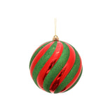 Glob decorativ Englebert, rosu/verde, 20 cm - SIMONA'S CHRISTMAS