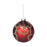 Glob decorativ Eniah, rosu/auriu, 10 cm - SIMONA'S CHRISTMAS