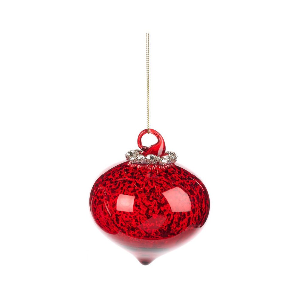 Glob decorativ Ensal Jewel, rosu, 8 cm - SIMONA'S CHRISTMAS