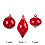 Glob decorativ Ensal Jewel, rosu, 8 cm - SIMONA'S CHRISTMAS
