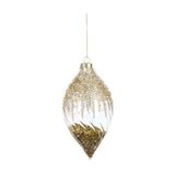 Glob decorativ Enzo, transparent/auriu, 10 cm - SIMONA'S CHRISTMAS