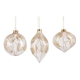 Glob decorativ Favyn, transparent/auriu, 10 cm - SIMONA'S CHRISTMAS