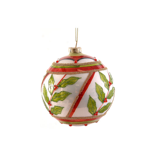 Glob decorativ Filib, rosu/verde, 10 cm - SIMONA'S CHRISTMAS