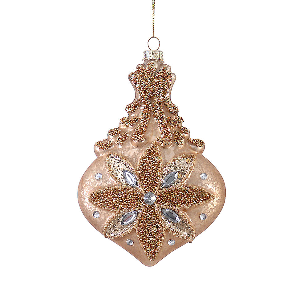 Glob decorativ Finial Marjorie, auriu, 14 cm - SIMONA'S CHRISTMAS