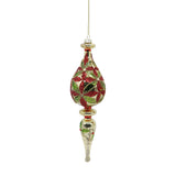 Glob decorativ Finial Myra, rosu/verde, 26 cm - SIMONA'S CHRISTMAS