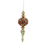 Glob decorativ Finial Myra, rosu/verde, 26 cm - SIMONA'S CHRISTMAS