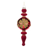 Glob decorativ Finial Theodore, rosu/verde, 20 cm - SIMONA'S CHRISTMAS