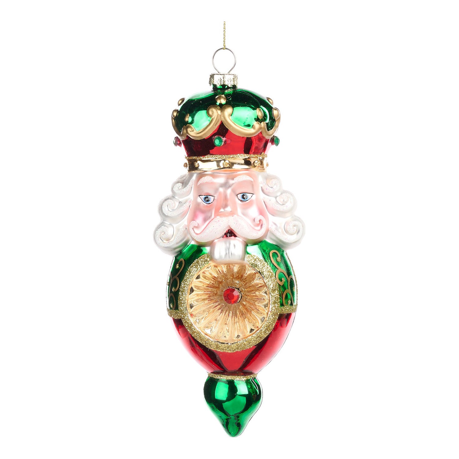 Glob decorativ Finlay, rosu/verde, 18 cm - SIMONA'S CHRISTMAS