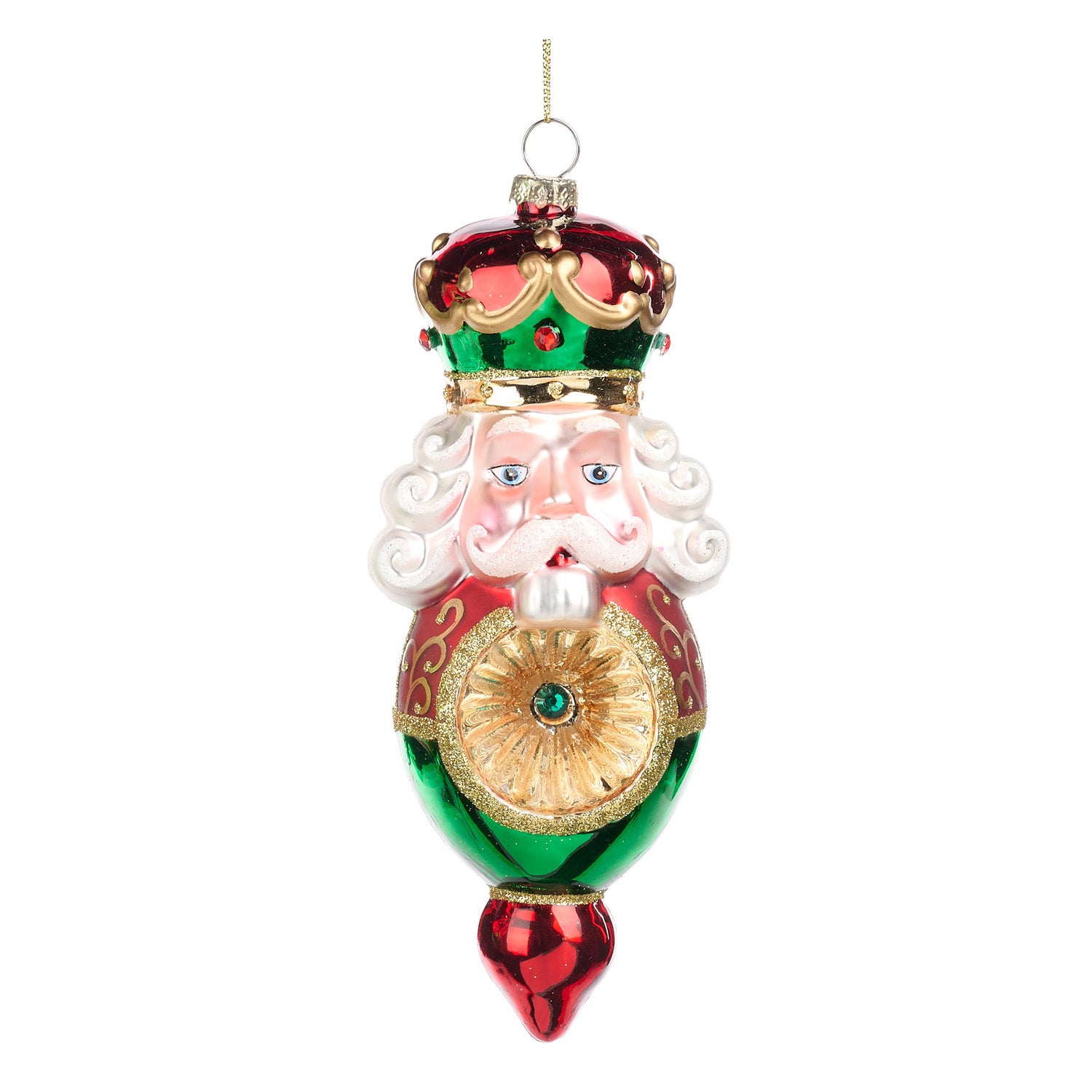 Glob decorativ Finlay, rosu/verde, 18 cm - SIMONA'S CHRISTMAS