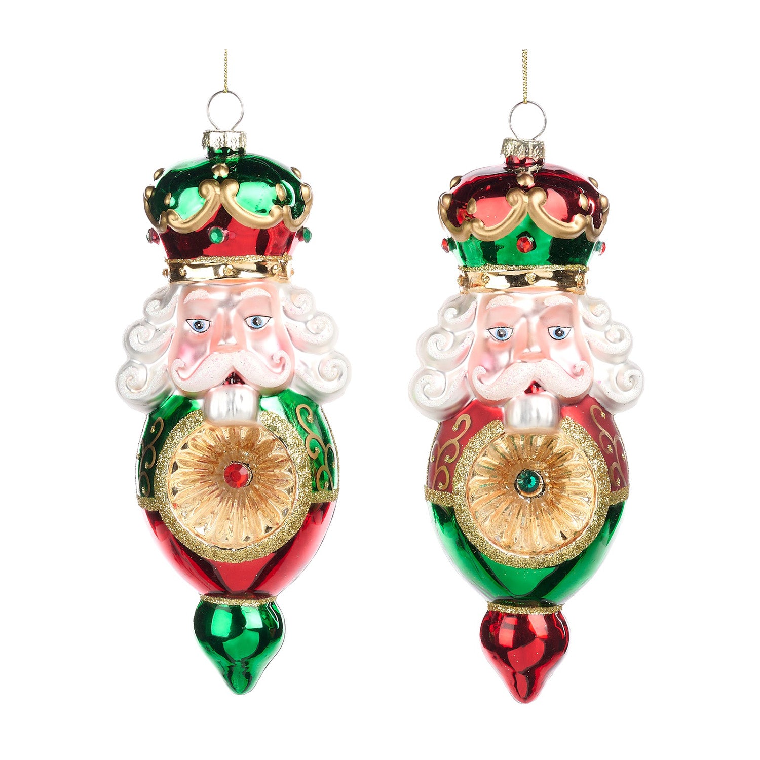 Glob decorativ Finlay, rosu/verde, 18 cm - SIMONA'S CHRISTMAS