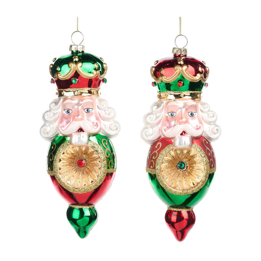 Glob decorativ Finlay, rosu/verde, 18 cm - SIMONA'S CHRISTMAS