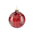 Glob decorativ Flower, rosu/auriu, 10 cm - SIMONA'S CHRISTMAS