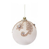 Glob decorativ Francesca, crem/auriu, 17 cm - SIMONA'S CHRISTMAS