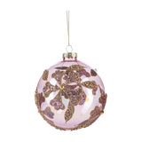 Glob decorativ Francine, roz/auriu, 10 cm - SIMONA'S CHRISTMAS
