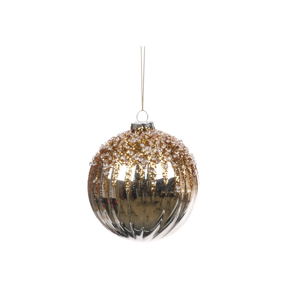 Glob decorativ Franny, auriu, 10 cm - SIMONA'S CHRISTMAS