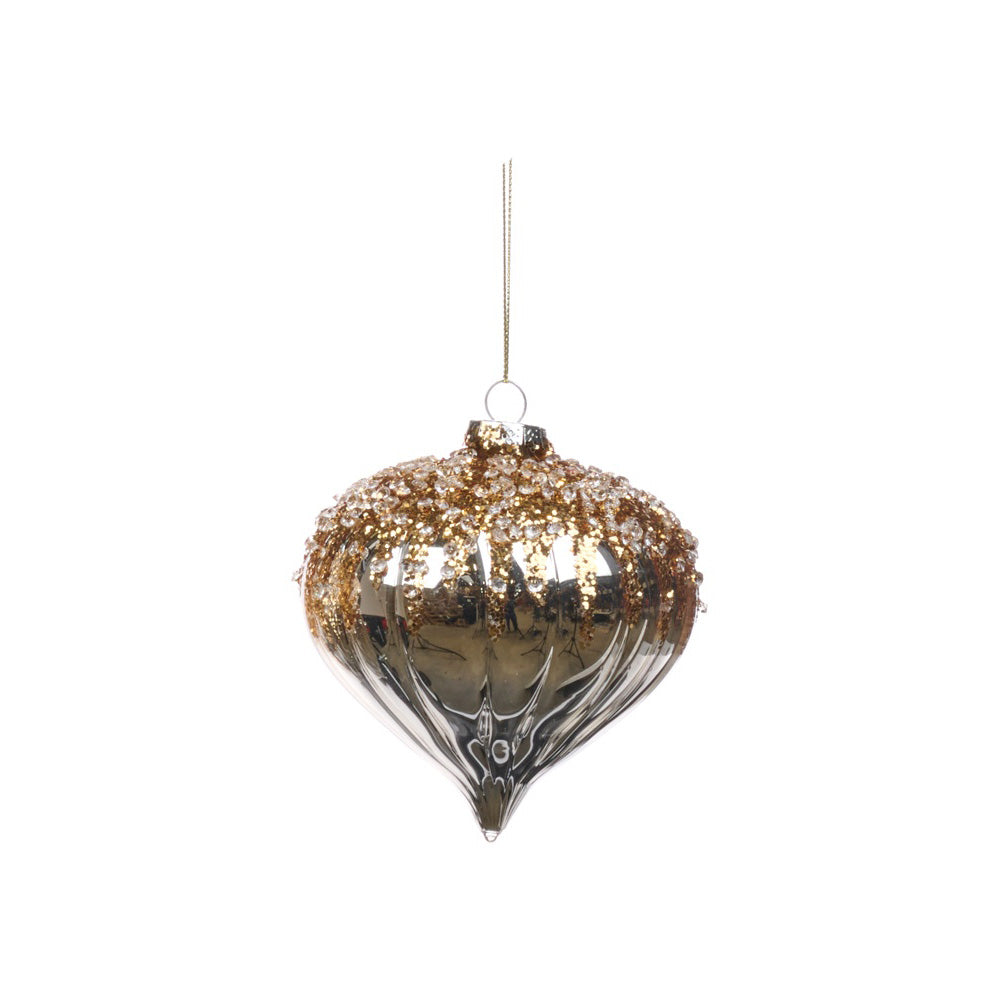 Glob decorativ Franny, auriu, 10 cm - SIMONA'S CHRISTMAS