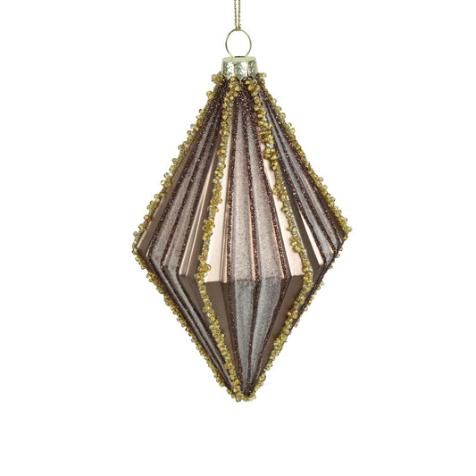 Glob decorativ Gem, cupru/auriu, 14 cm - SIMONA'S CHRISTMAS