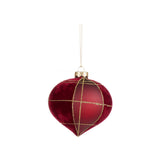 Glob decorativ Hamish, rosu/burgundy, 10 cm - SIMONA'S CHRISTMAS