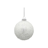 Glob decorativ Icy, alb, 8 cm - SIMONA'S CHRISTMAS