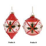 Glob decorativ Ishbel, rosu, 10 cm - SIMONA'S CHRISTMAS